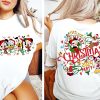 2 Sided Mickeys Very Merry Christmas Party 2024 Shirt Disney Santa Mickey And Friends Group Christmas Lights Shirt Disneyland Xmas Tee 2