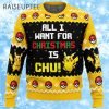 All I Want Pikachu Pokemon Ugly Christmas Sweater