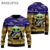 Baby Yoda Baltimore Ravens Christmas Sweater 2 2