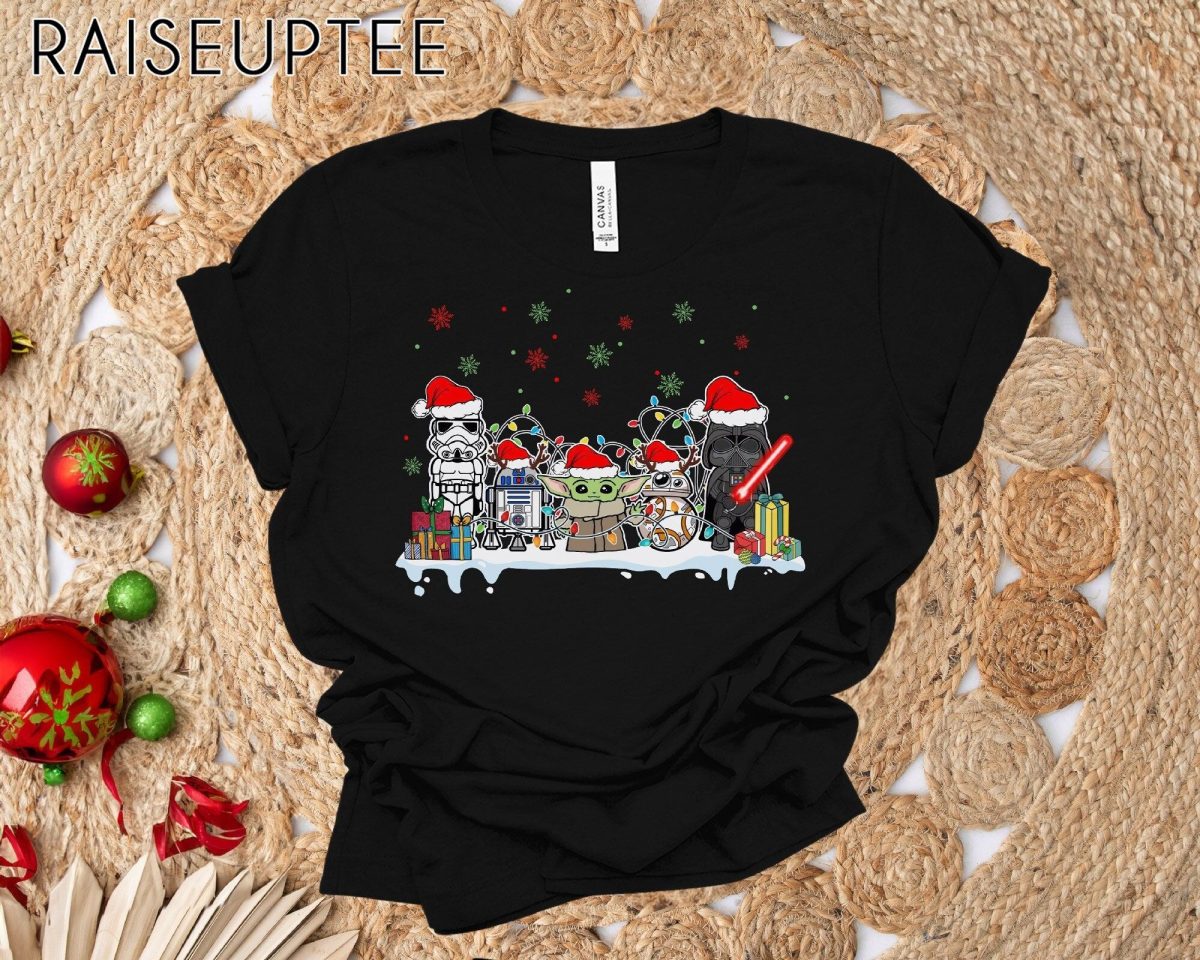 Baby Yoda and Friends Star Wars Christmas Shirts1