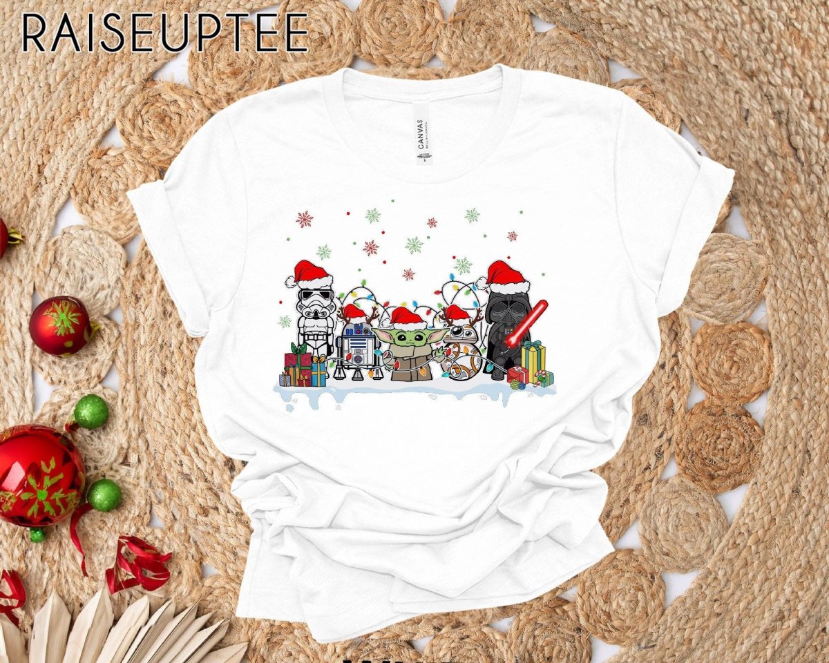 Baby Yoda and Friends Star Wars Christmas Shirts2