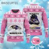 Baltimore Ravens Play Like A Raven Pink Ugly Christmas Sweater 4 4