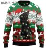 Black Cat Light Christmas Ugly Christmas Sweater 2 2