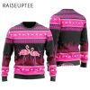 Breast Cancer Pink Flamingo Ugly Christmas Sweater 2 2