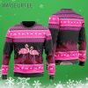 Breast Cancer Pink Flamingo Ugly Christmas Sweater 3 3