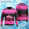 Breast Cancer Pink Flamingo Ugly Christmas Sweater 4 4