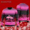 Breast Cancer Pink Flamingo Ugly Christmas Sweater 5 5