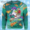 Cat Riding 3D Unicorn Ugly Christmas Sweater 1 1