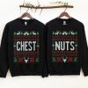 Chest Nuts Funny Ugly Christmas Sweater For Couples Couple Matching Party OutfitChest2