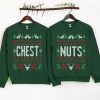 Chest Nuts Funny Ugly Christmas Sweater For Couples Couple Matching Party OutfitChest3