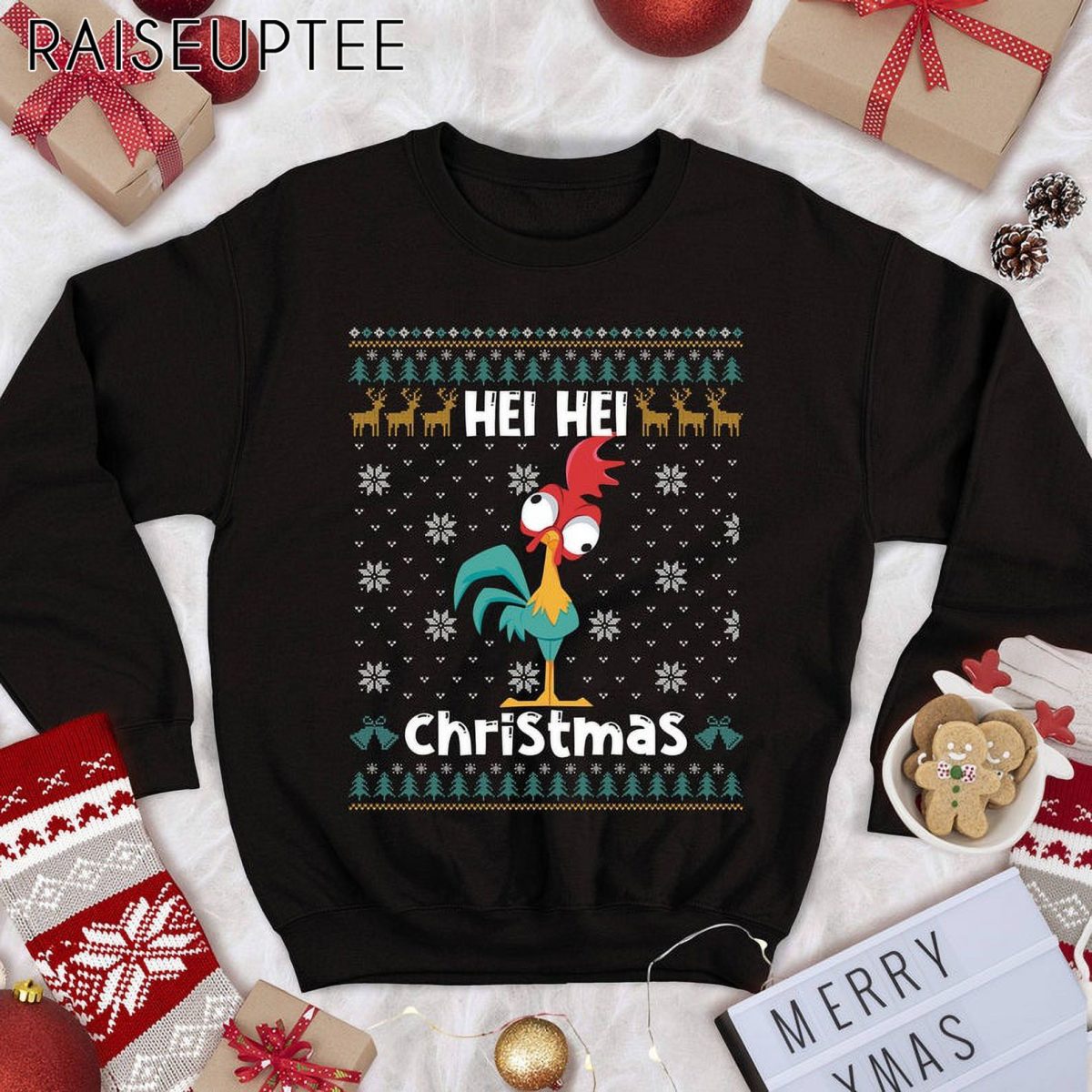 Chicken Hei Hei Star Wars Ugly Christmas Tee Shirt Moana