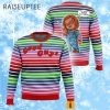 Chuckie Doll Good Guys Ugly Christmas Sweater Chucky Good Guy Sweater Chucky Striped Sweater 1 1