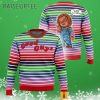 Chuckie Doll Good Guys Ugly Christmas Sweater Chucky Good Guy Sweater Chucky Striped Sweater 3 3