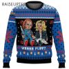 Chucky And Tiffany Sweater Chucky Wanna Play Ugly Christmas Sweater 2 2