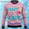 Crazy Pink Flamingo Lady Ugly Christmas Sweater 4 4