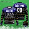 Custom Walking Abbey Road Baltimore Ravens Christmas Sweater 3 3