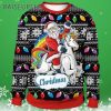 Cute Ugly Christmas Sweater Santa Unicorn 3 3