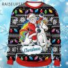 Cute Ugly Christmas Sweater Santa Unicorn 4 4