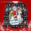 Cute Ugly Christmas Sweater Santa Unicorn 5 5