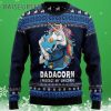 Dadacorn Protector Of My Unicorn 3D Ugly Christmas Sweater 3 3