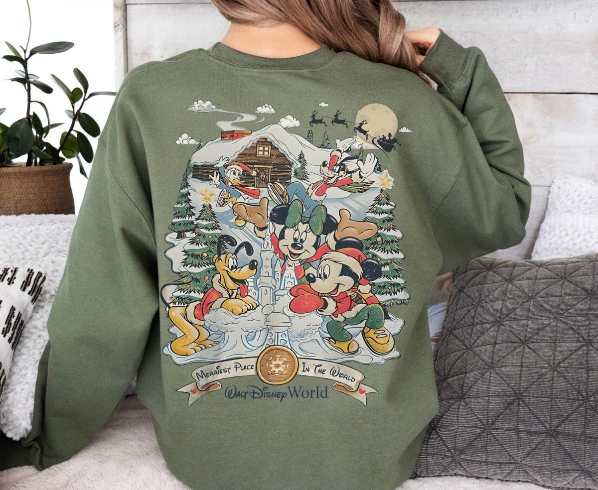 Disney Merriest Place In The World Christmas Sweatshirt Christmas Mickey Hoodie Christmas Youth Sweatshirt Christmas Toddler Sweater 3