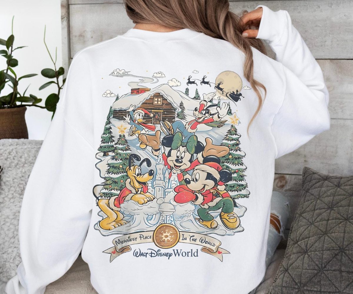 Disney Merriest Place In The World Christmas Sweatshirt Christmas Mickey Hoodie Christmas Youth Sweatshirt Christmas Toddler Sweater 5