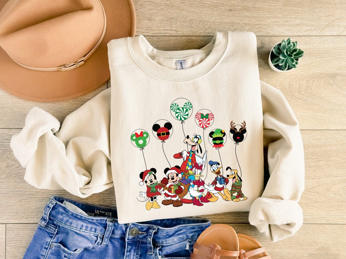 Disney World Mickey And Friends Christmas Sweatshirt Christmas Mickey Mouse TShirt Christmas Family Disney Vacation Sweater Xmas Gift 2 scaled