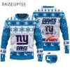 Ever Upwards New York Giants Christmas Ugly Sweater Blue 2 2