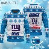 Ever Upwards New York Giants Christmas Ugly Sweater Blue 4 4