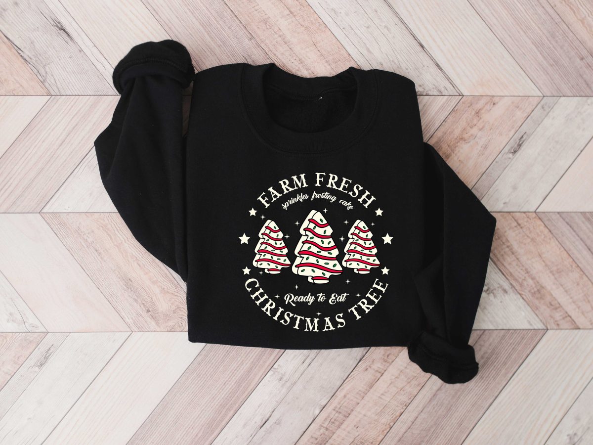 Farm Fresh Christmas Tree Shirt Christmas Tree Cake Shirt Christmas Cake Sweatshirt Christmas Crewneck Christmas Shirt For Women 2 scaled