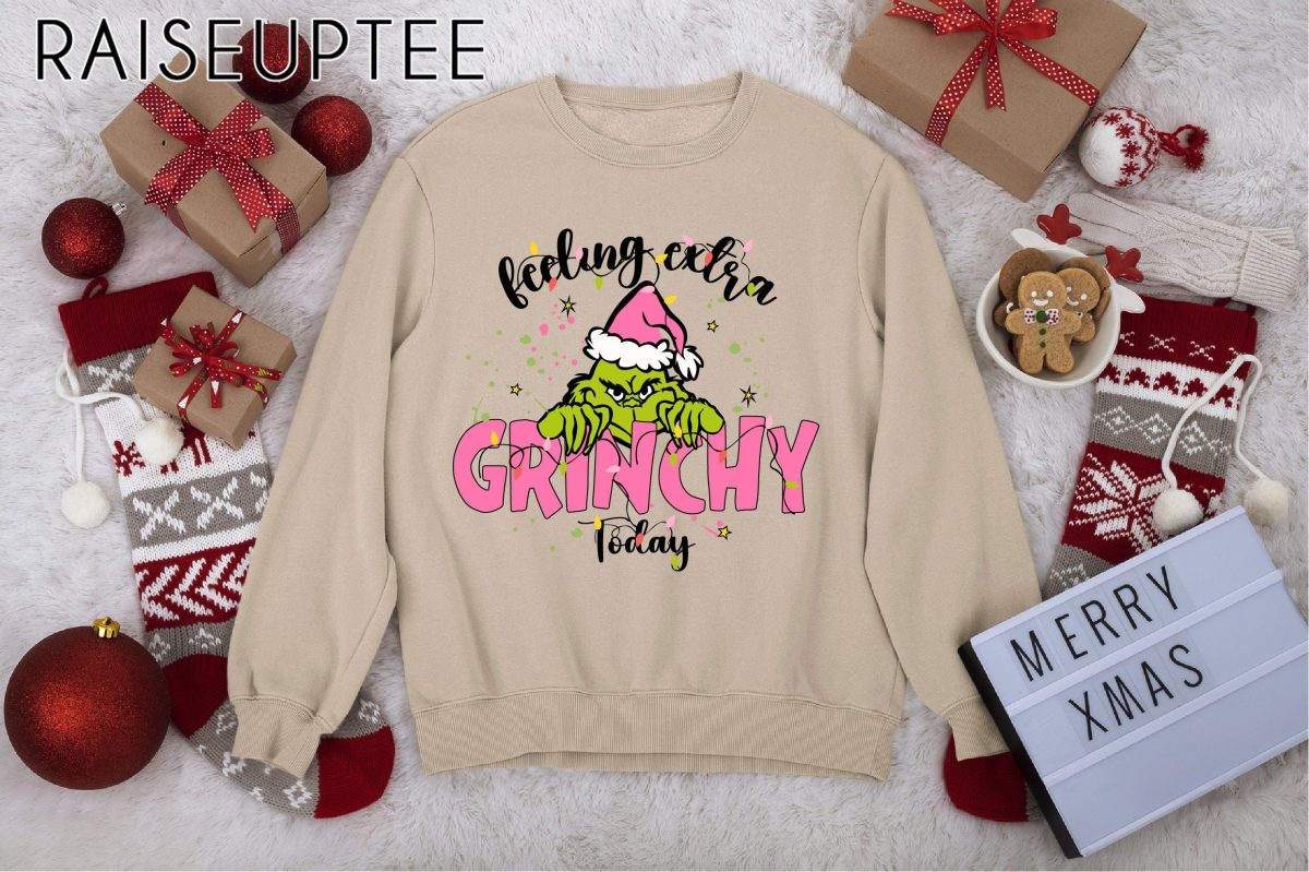 Feeling Extra Grinchy Sweatshirt Christmas Grinch Shirt Retro Movie Sweater Grinchmas Tee Movie Lover Gift Matching Christmas Pajamas 4