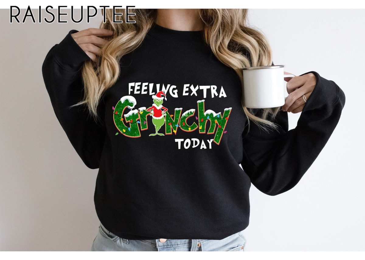 Feeling Extra Grinchy Today Christmas Sweatshirt Grinch Sweatshirt Christmas Hoodie Family Christmas Sweatshirt Funny Grinch Sweatshirt 1