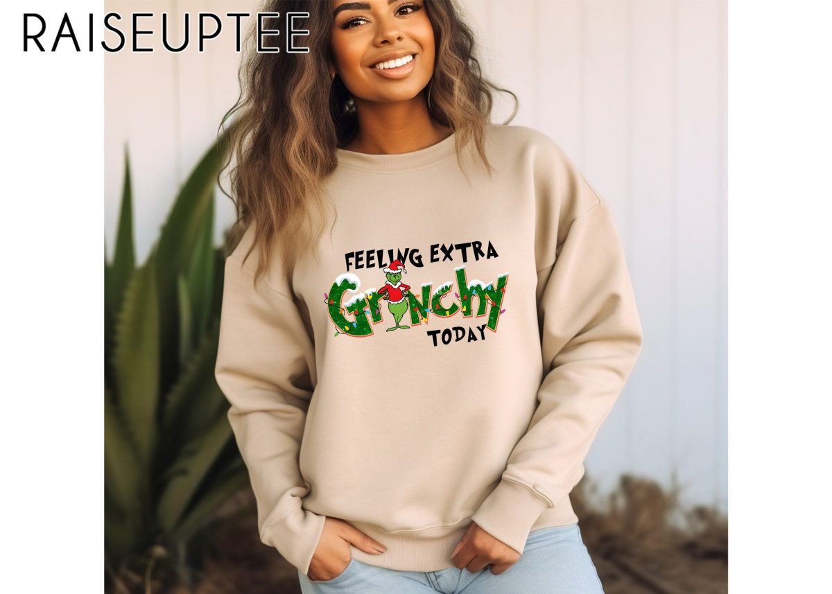 Feeling Extra Grinchy Today Christmas Sweatshirt Grinch Sweatshirt Christmas Hoodie Family Christmas Sweatshirt Funny Grinch Sweatshirt 3