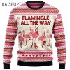 Flamingle All The Way Ugly Christmas Sweater With Flamingos 2 2