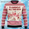 Flamingle All The Way Ugly Christmas Sweater With Flamingos 4 4