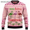 Flamingo Merry Flocking Ugly Christmas Sweater Pink Flamingo 2 2