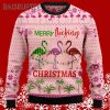 Flamingo Merry Flocking Ugly Christmas Sweater Pink Flamingo 5 5