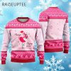 Flamingo Playing Guitar Ugly Christmas Sweater Pink Flamingo 4 4