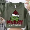 Funny Grinch Christmas Sweatshirt Grinchmas Sweatshirt Xmas Holiday Sweatshirt Christmas Tree Sweatshirt Grinch Lovers Christmas Gift 1