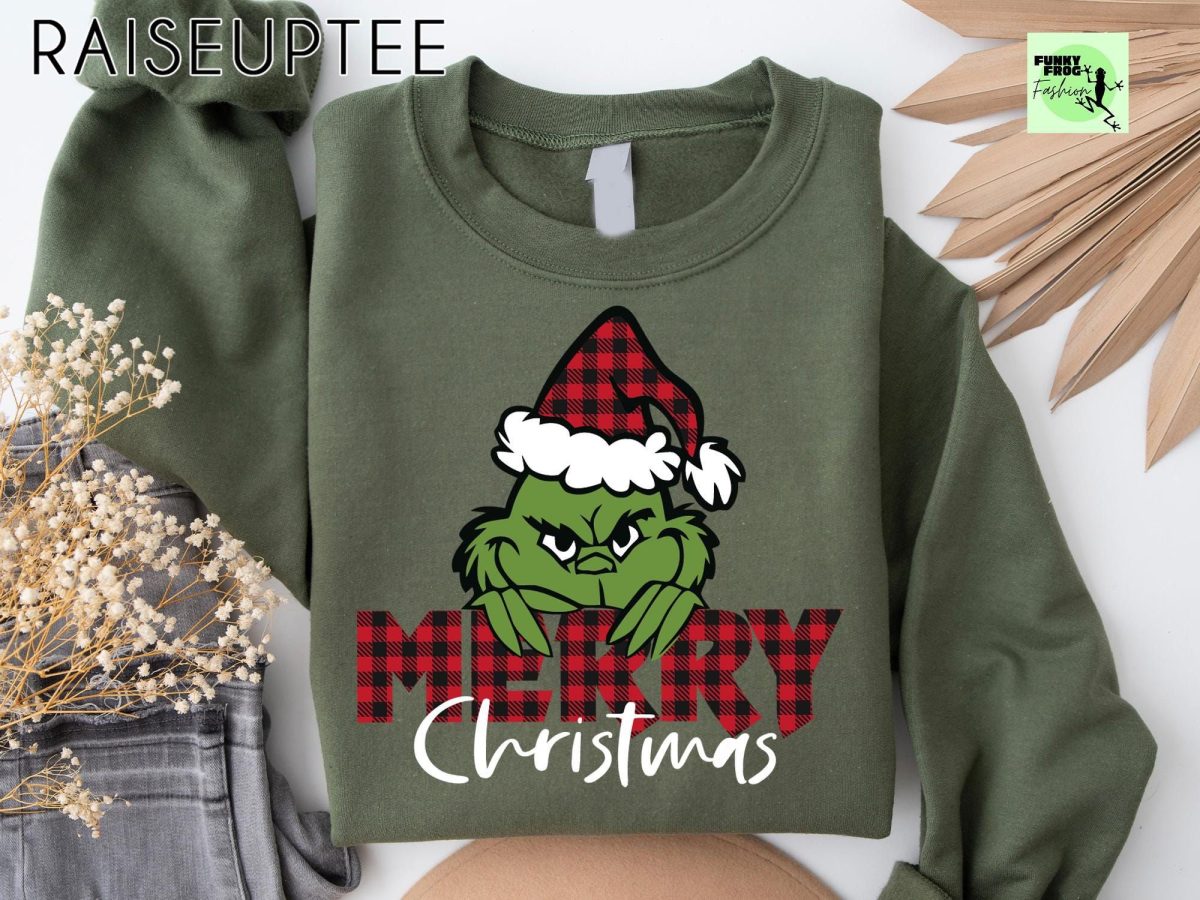 Funny Grinch Christmas Sweatshirt Grinchmas Sweatshirt Xmas Holiday Sweatshirt Christmas Tree Sweatshirt Grinch Lovers Christmas Gift 1