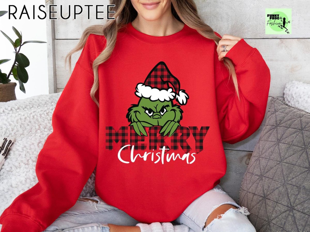 Funny Grinch Christmas Sweatshirt Grinchmas Sweatshirt Xmas Holiday Sweatshirt Christmas Tree Sweatshirt Grinch Lovers Christmas Gift 4