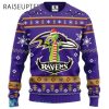 Funny Grinch With Baltimore Ravens Christmas Sweater 2 2