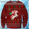 Funny Santa Riding A Unicorn Christmas Sweater 4 4