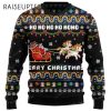 Funny Ugly Christmas Sweater Santa Riding A Unicorn 2 2