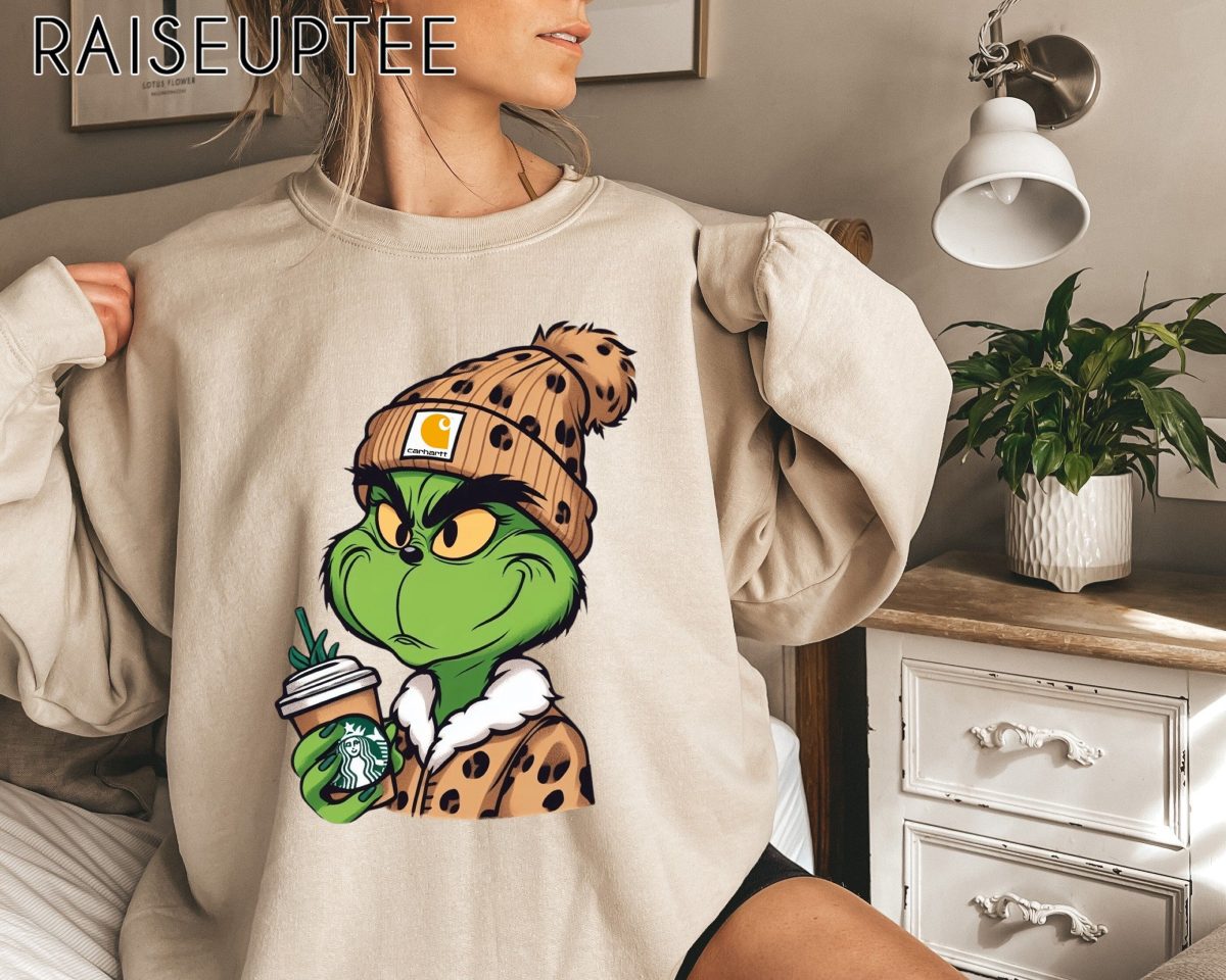 Grinch Boujee Christmas Sweatshirt Grinch Leopard Unisex Shirt Grinchmas Coffee Shirt Merry Grinchmas Tees Grinch Leopard Hoodie 1 scaled