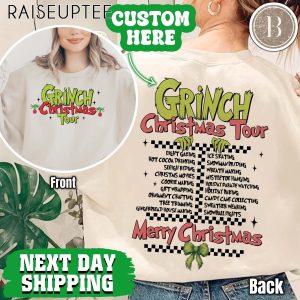 Grinch Christmas Tour Sweatshirt Mery Grinchmas Movie Sweatshirt Funny Grinch Movie Christmas Hoodie Christmas Gift For HerHim 1