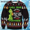 Grinch Fireball Whisky I Will Drink Here Or There Funny Xmas Sweaters result 4 4