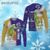 Grinch I Hate Morning People Ravens Christmas Sweater 4 4