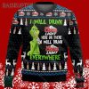 Grinch I Will Drink Coors Light Everywhere Ugly Christmas Sweater 5 5