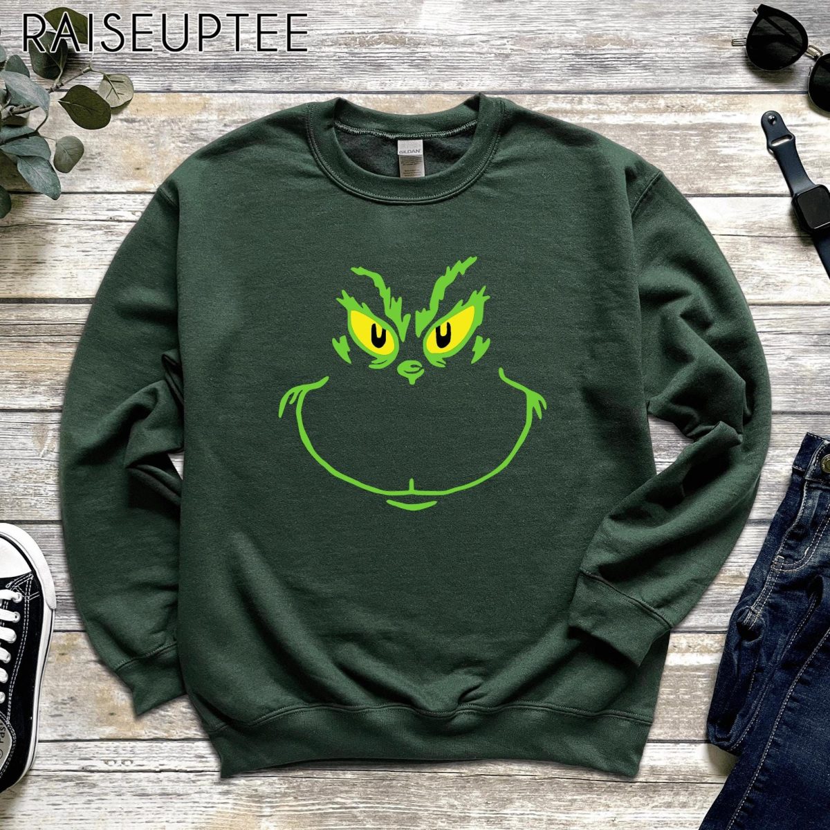 Grinch Smile Sweatshirt Grinchmas Sweatshirt Xmas Gift Hoodie Grinch Christmas Sweatshirt Funny Christmas Hoodie Family Movie Hoodie 2